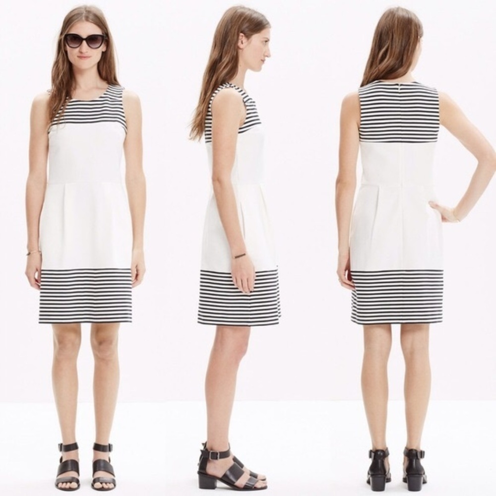 Madewell Versa Striped Dress with Pockets XS